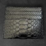 Черен картхолдър кожа от питон