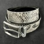 Сив колан кожа от питон