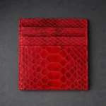 Червен картхолдър кожа от питон