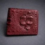 Бордо портфейл крокодилска кожа