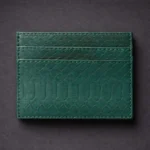 Картхолдър кожа от питон  Petrol Green