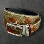 Оранжев колан кожа от питон