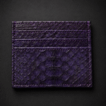 Картхолдър Purple Navy-кожа от питон
