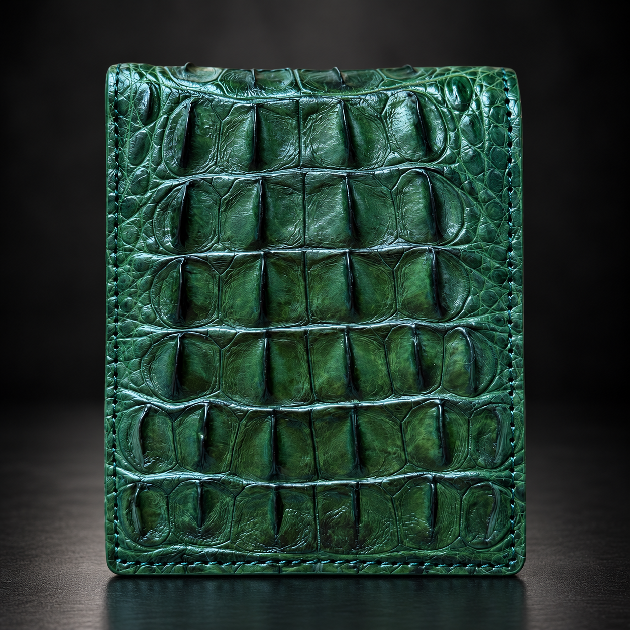 Emerald Crocodile Leather Wallet(4)