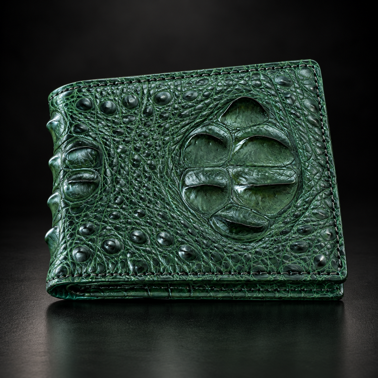 Luxury Emerald Crocodile Leather Wallet